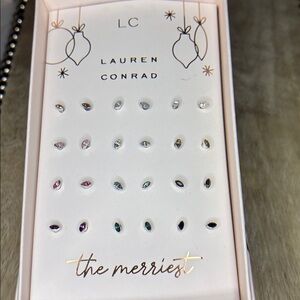Lauren Conrad Xmas, 12 pack dainty colourful earring box set